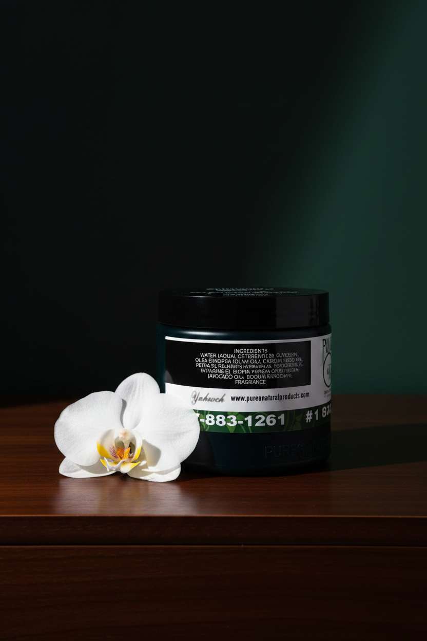 Pure O Natural – Side Angle, Dark Elegant Background
