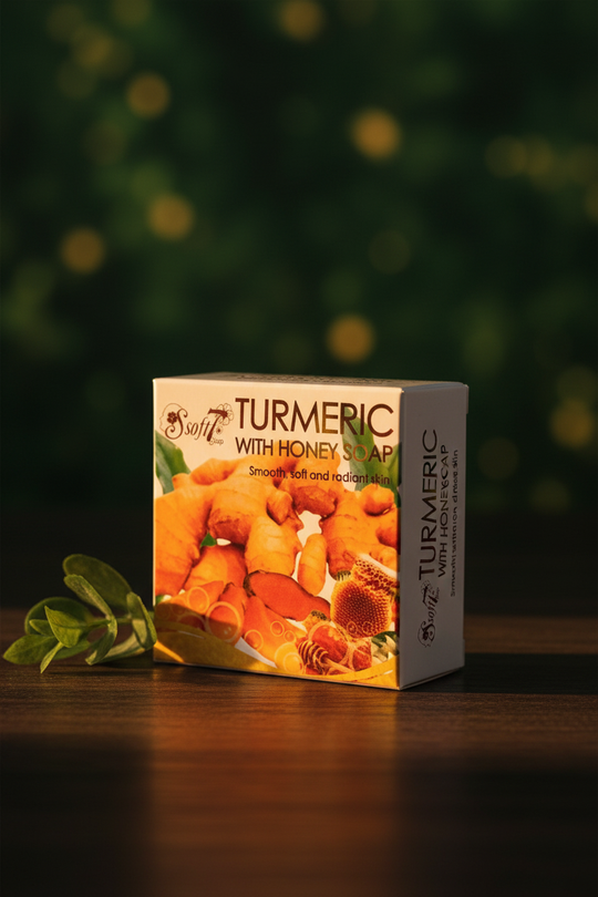 Turmeric Honey Soap – Side Angle, Dark Moody Lifestyle